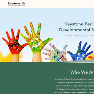 Screenshot of Keystone Pediatric Developmental Services Website